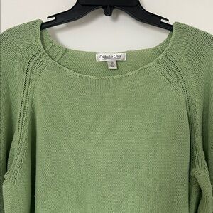 COLDWATER CREEK Green Knit Pullover